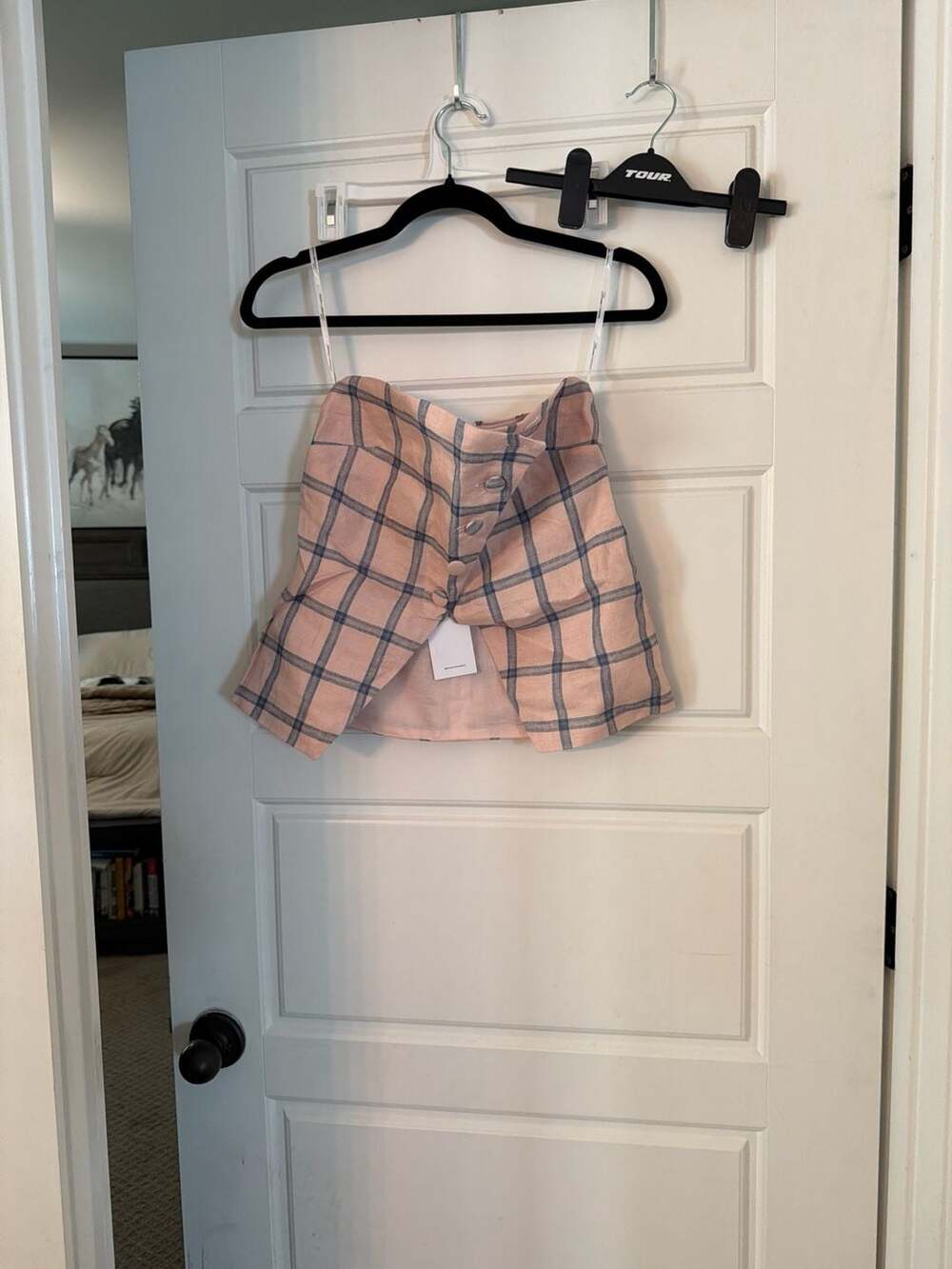 Lovers + Friends Rocky Top in Pink & Blue Plaid